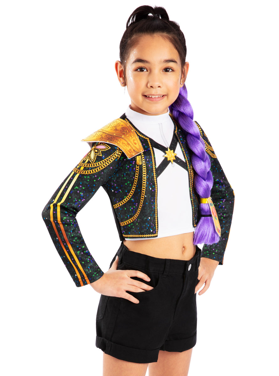 K Pop Demon Hunters Girls Clip On Purple Costume Braid - Alternative Image