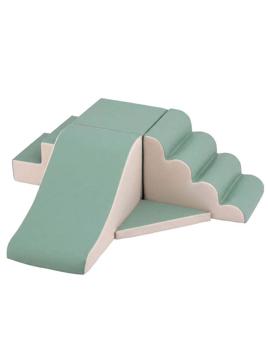 Keezi Kids Green And White 4 Piece Foam Climbing Blocks Set - Main Image