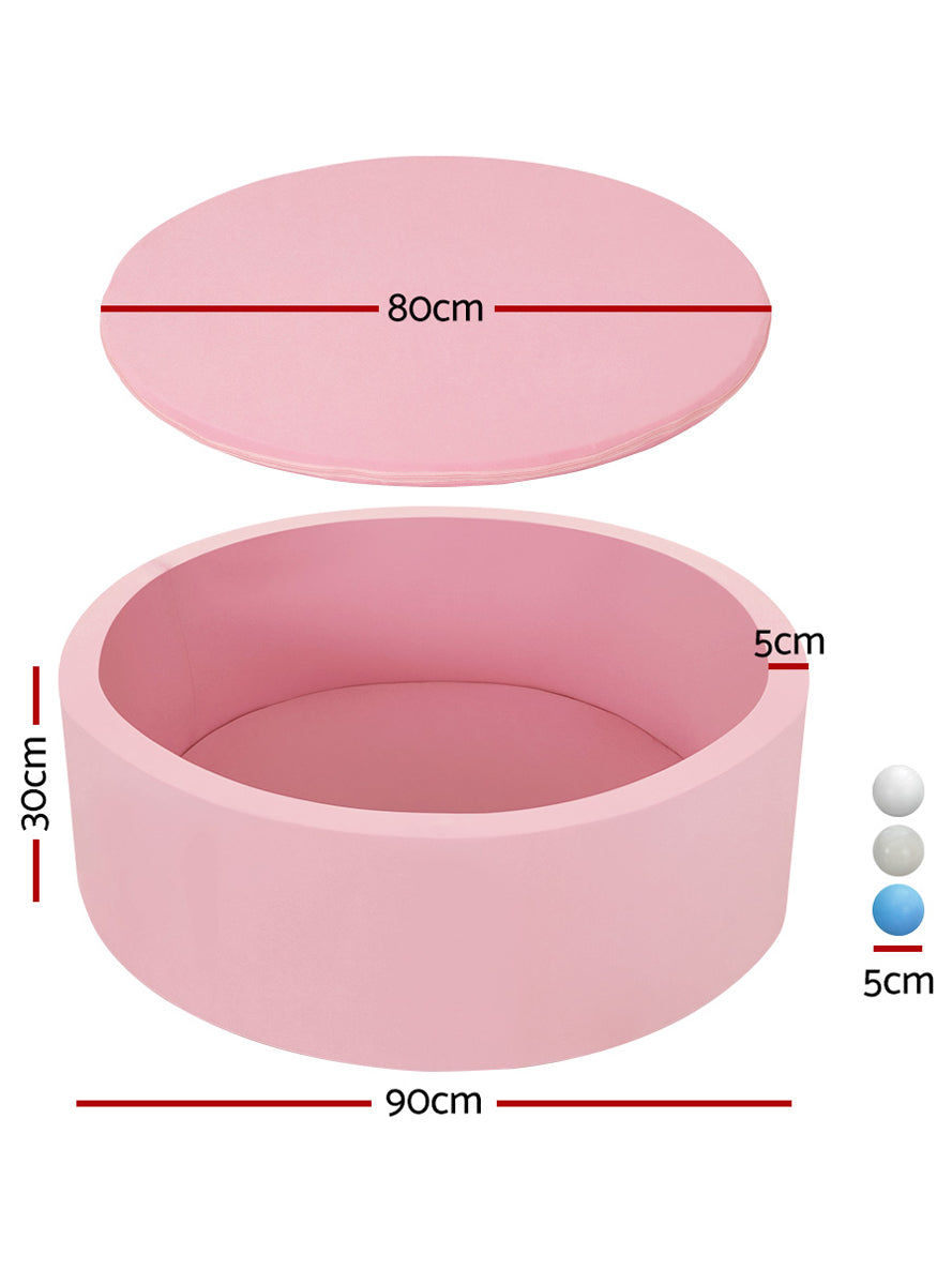 Keezi Kids Pink Foam Round Ball Pit - Dimensions Image