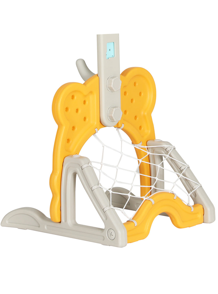 Keezi Kids Yellow Giraffe 5 In 1 Sports Set With Adjustable Basketball - Close Image 2