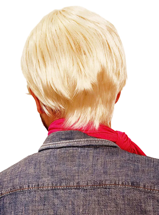 Ken Womens Short Blonde Costume Wig - Back Image 2