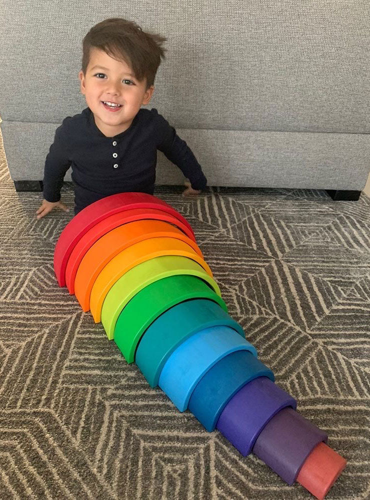 Kids Wooden Arch Play Rainbow - Lifestyle Image 1