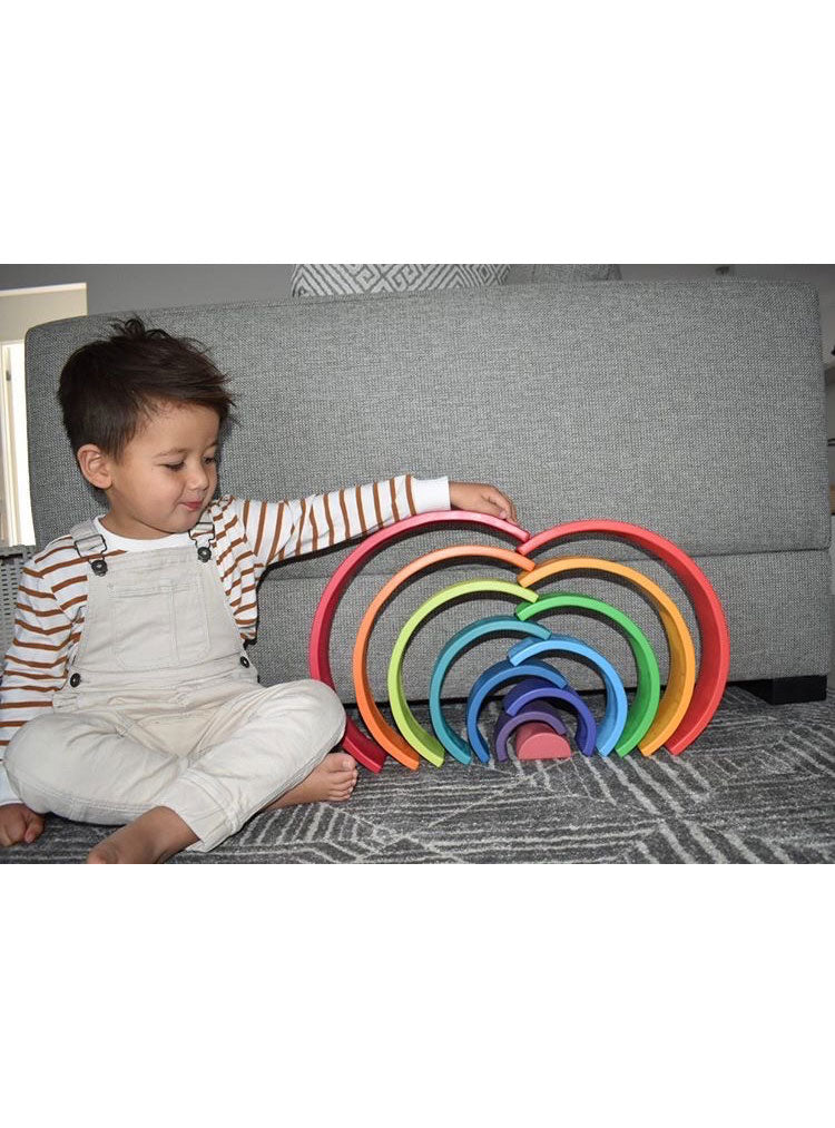 Kids Wooden Arch Play Rainbow - Lifestyle Image 2