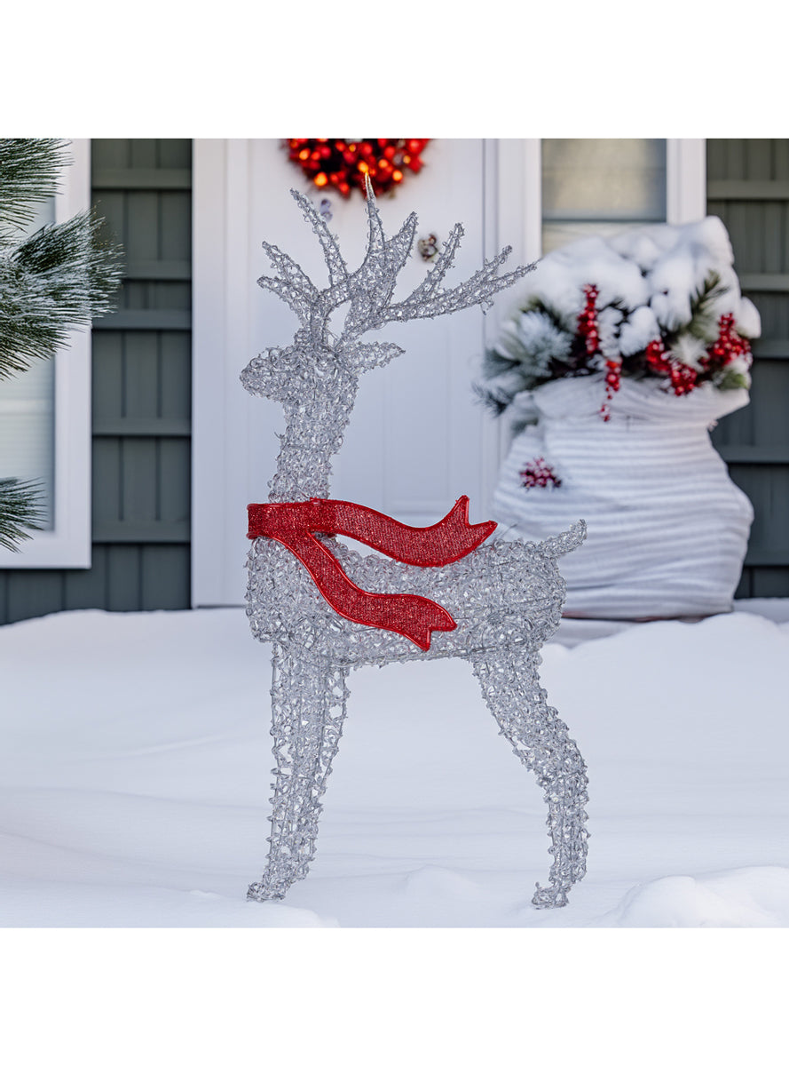 LED Light Up Warm White Reindeer Decoration 150cm - Alternate Image 2