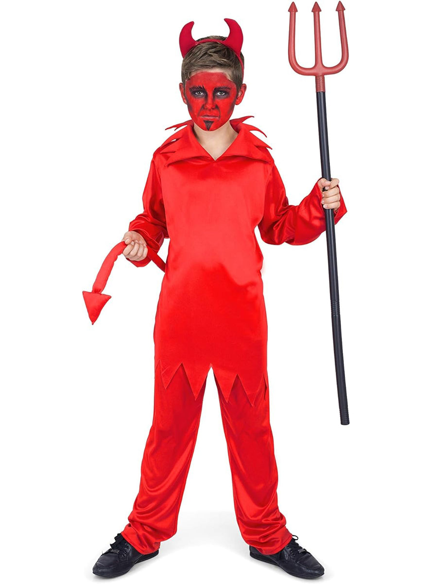 Halloween Boys Little Red Devil Costume - Alternate Image