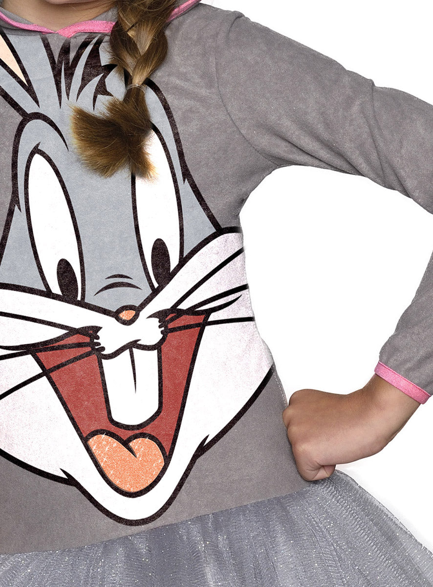 Image of Looney Tunes Girls Cute Bugs Bunny Costume - Close Image 1