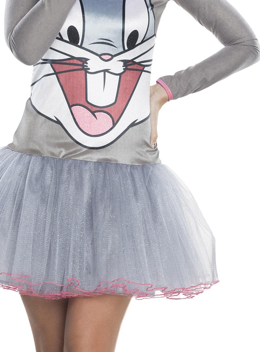 Image of Looney Tunes Womens Hooded Bugs Bunny Costume - Close Image 1