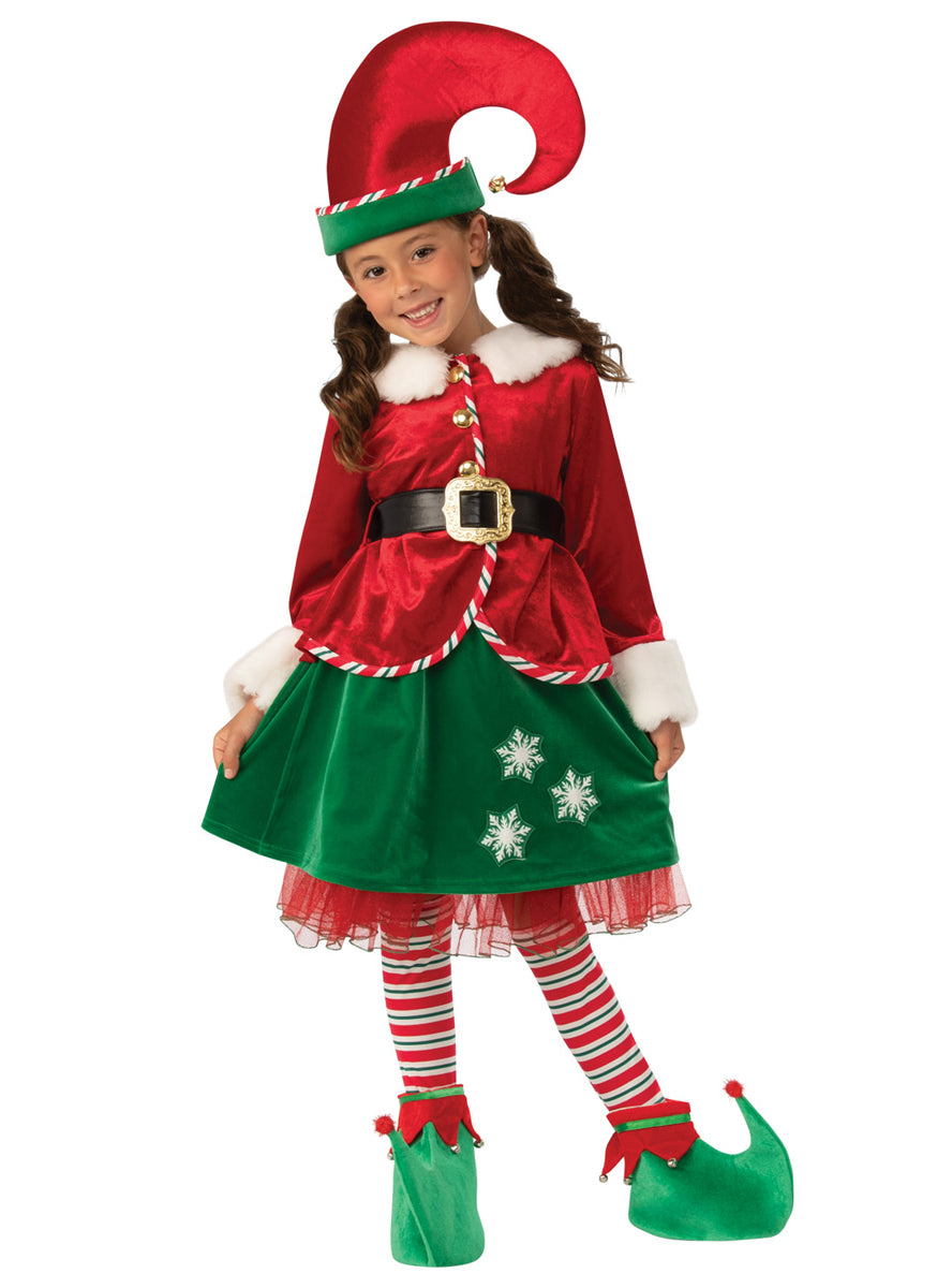 Magical Girls Deluxe Christmas Elf Costume - Main Image