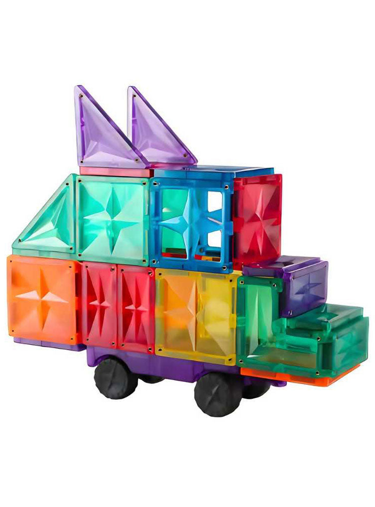 Magnetic Tiles 72 Piece Rainbow Building Toy Set - Alternative Image