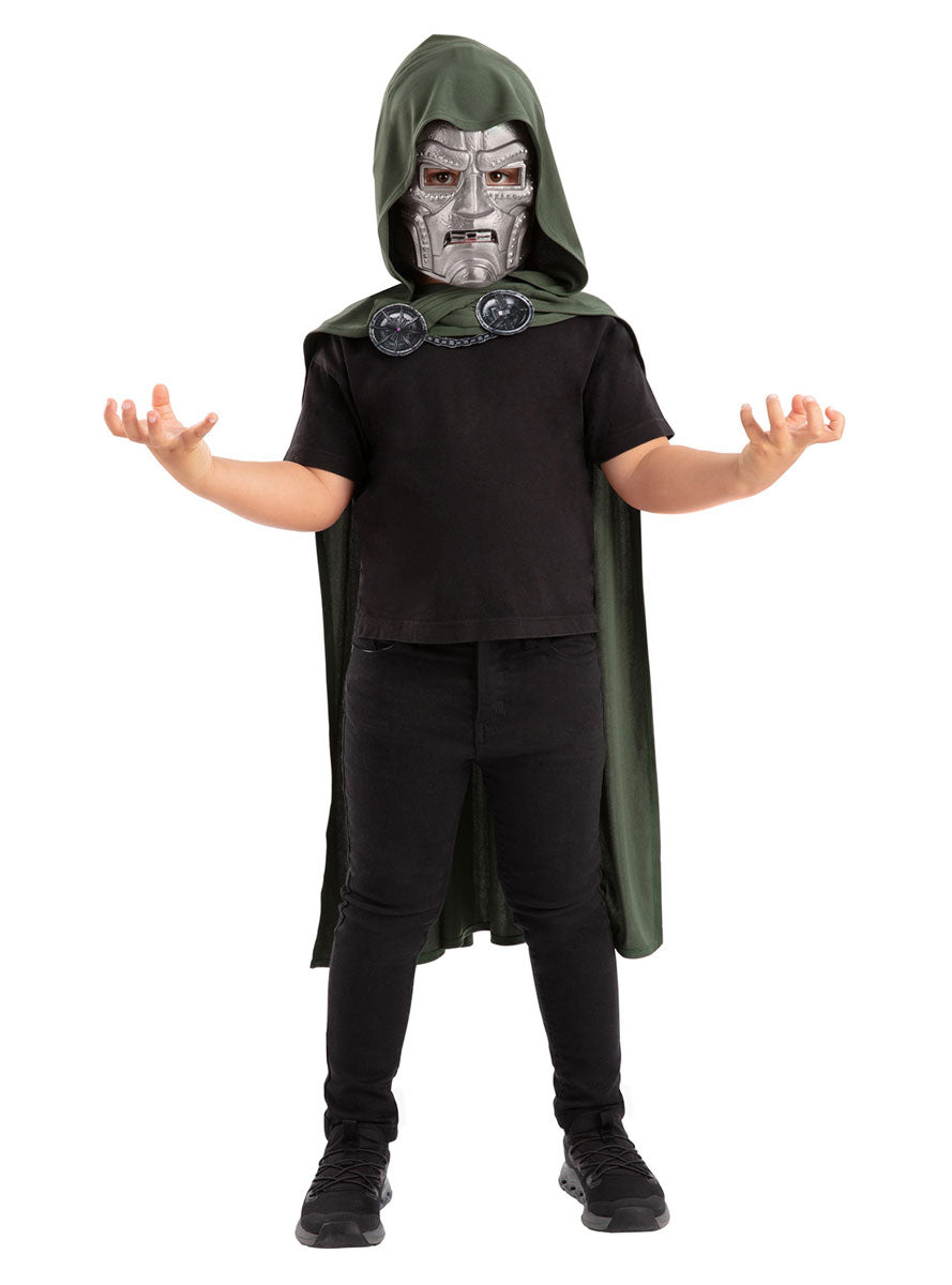 Marvel Doomsday Boys Dr Doom Cape And Mask Costume Set - Alternative Image 1