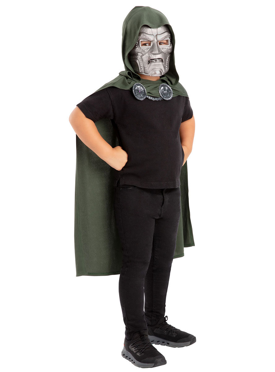Marvel Doomsday Boys Dr Doom Cape And Mask Costume Set - Side Image