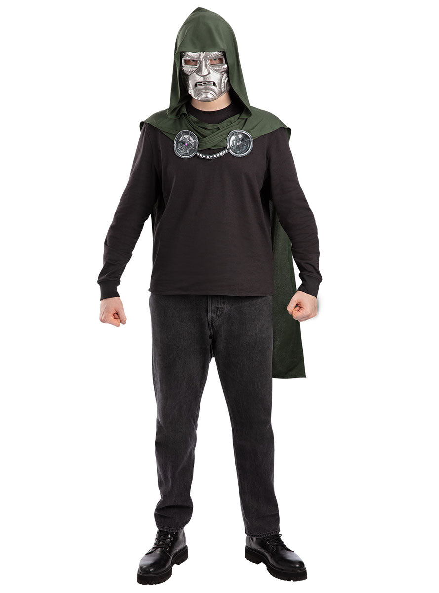 Marvel Doomsday Mens Dr Doom Cape And Mask Costume Set - Alternative Image 2