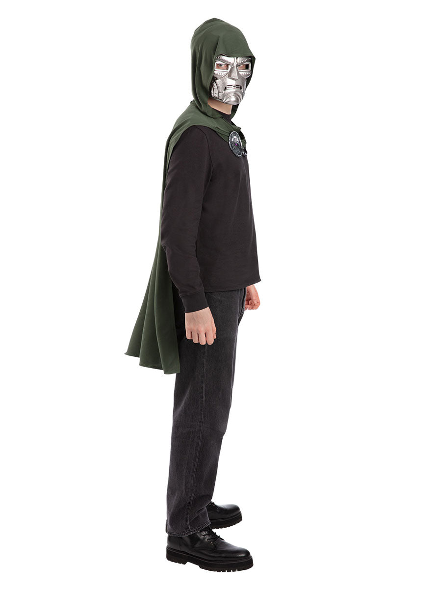 Marvel Doomsday Mens Dr Doom Cape And Mask Costume Set - Side Image 2