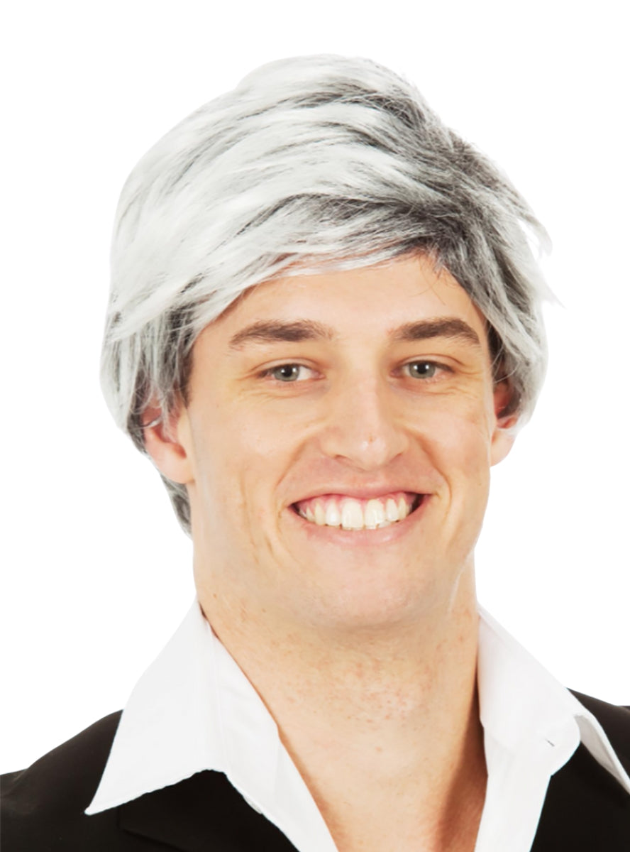 Mature Star Mens Grey Old Man Costume Wig - Alternative Image 2