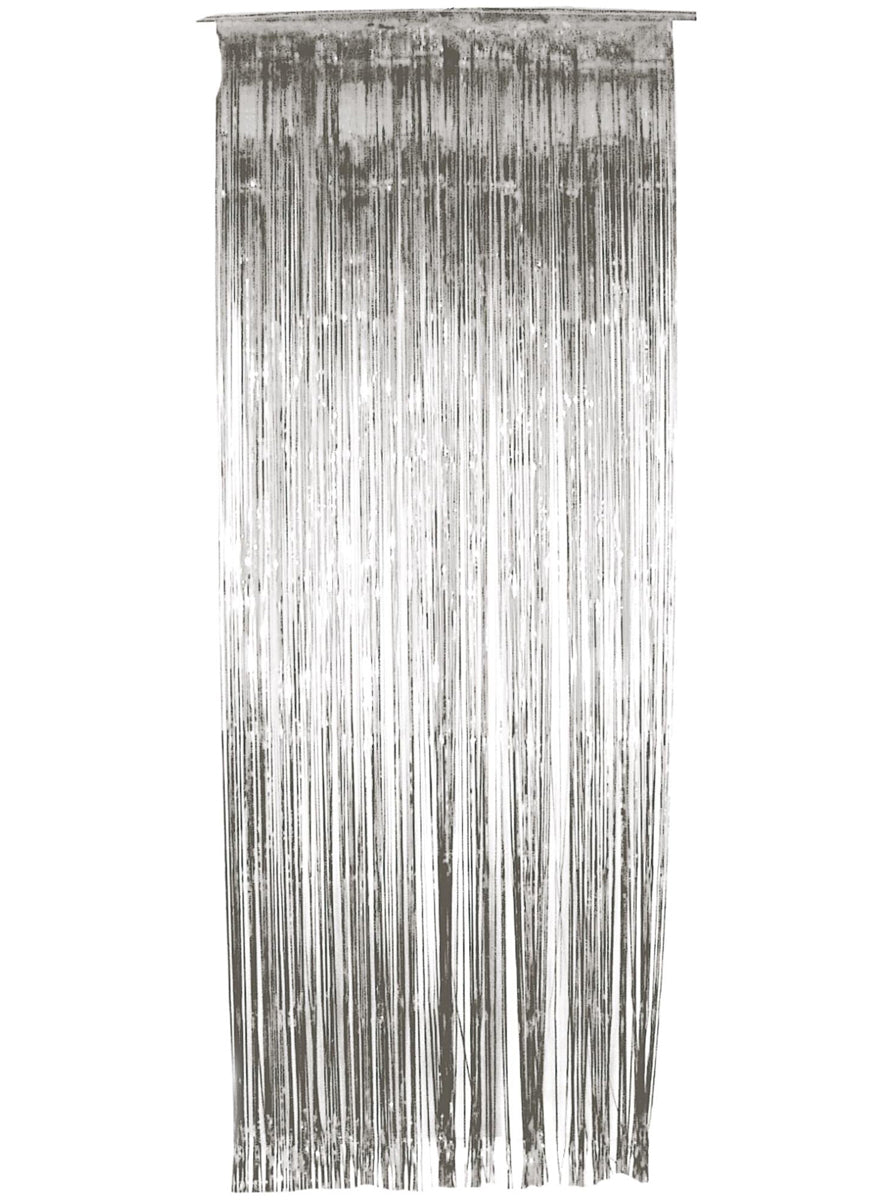 Silver Curtain Party Backdrop - Main Image