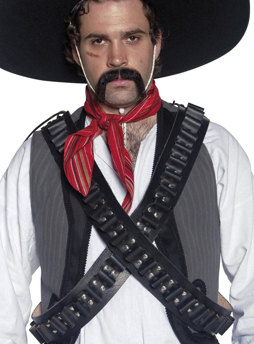 Novelty Cross Over Bullet Belt Costume Accessory - Front Image