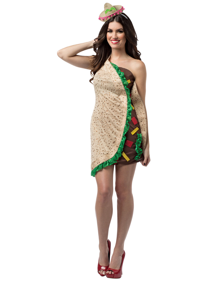 Mexican Taco Novelty Womens Costume Dress - Alternative Image