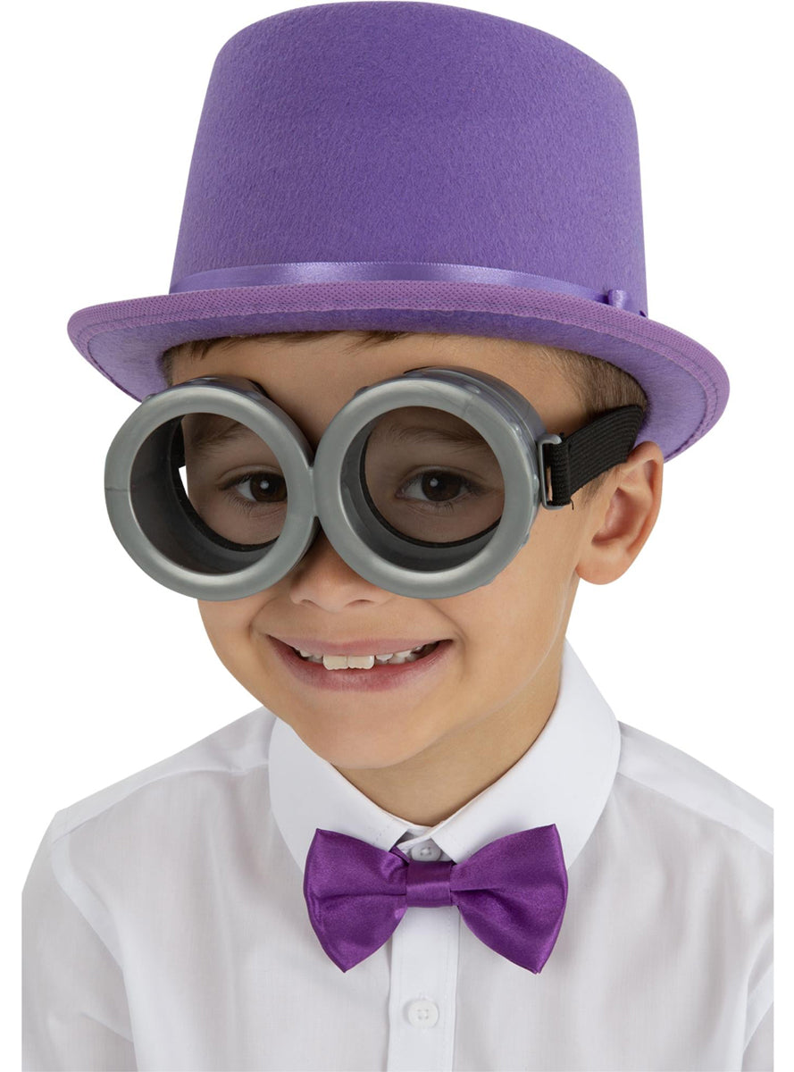 Kids Grey Minion Costume Glasses - Main Image