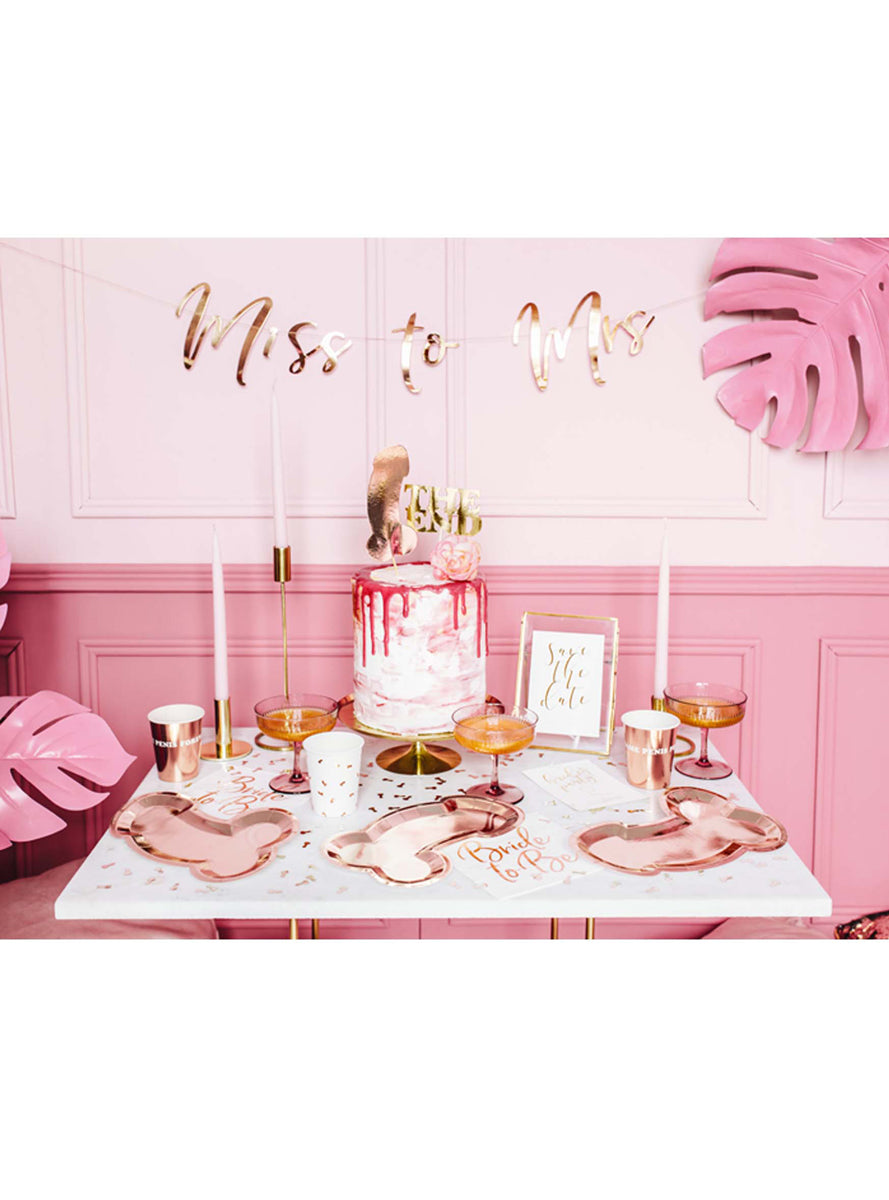Miss to Mrs 76cm Gold Hens Night Party Banner - Lifestyle Image 1