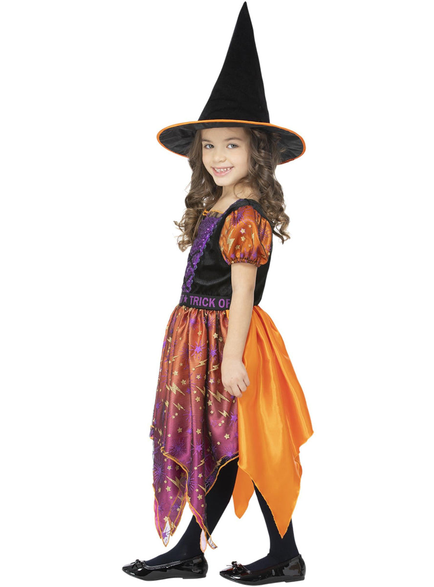 Girls pretty halloween witch costume - Side image