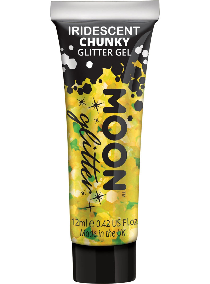 Chunky Yellow Iridescent Moon Creations Glitter Gel - Main Image