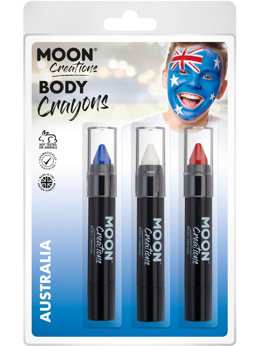 Australian Colours 3 Pack Face Paint Crayons - Main Image