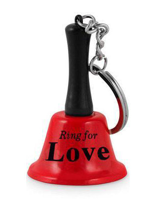 Novelty Red Ring For Love Bell On Keychain