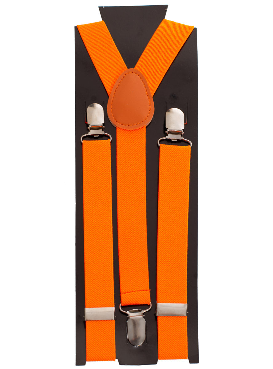 Image of Neon Orange Classic Adjustable Costume Suspenders