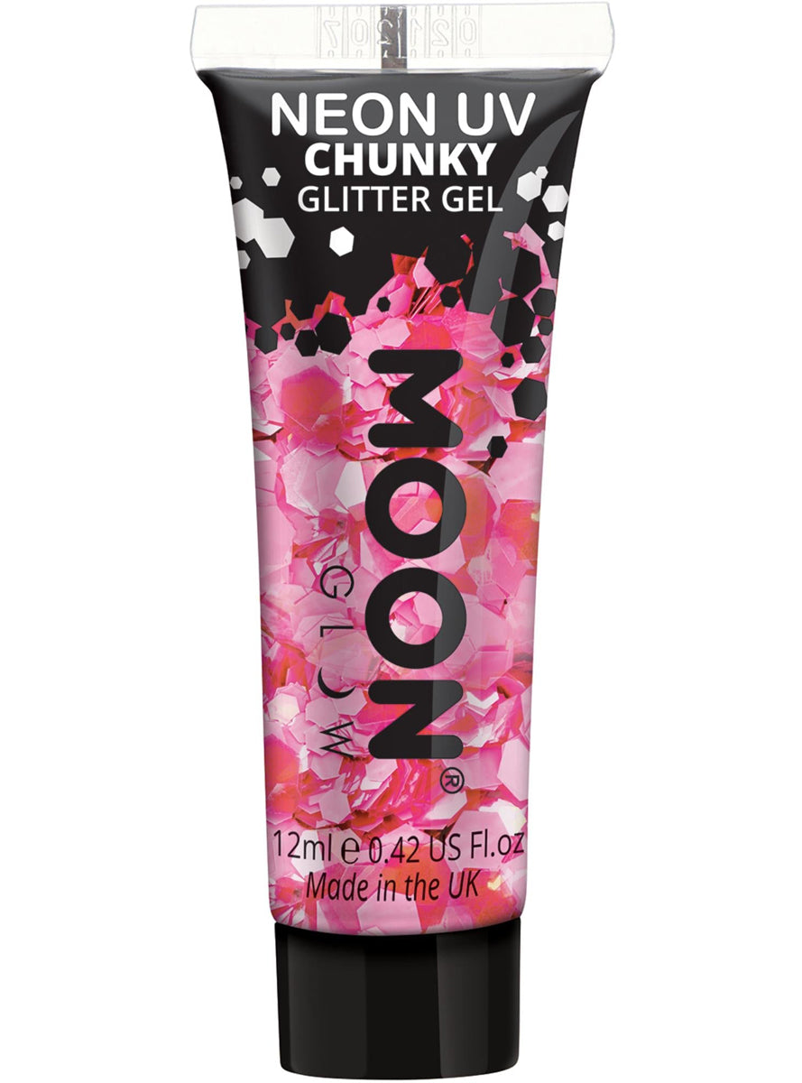Chunky Pink UV Moon Creations Glitter Gel - Main Image
