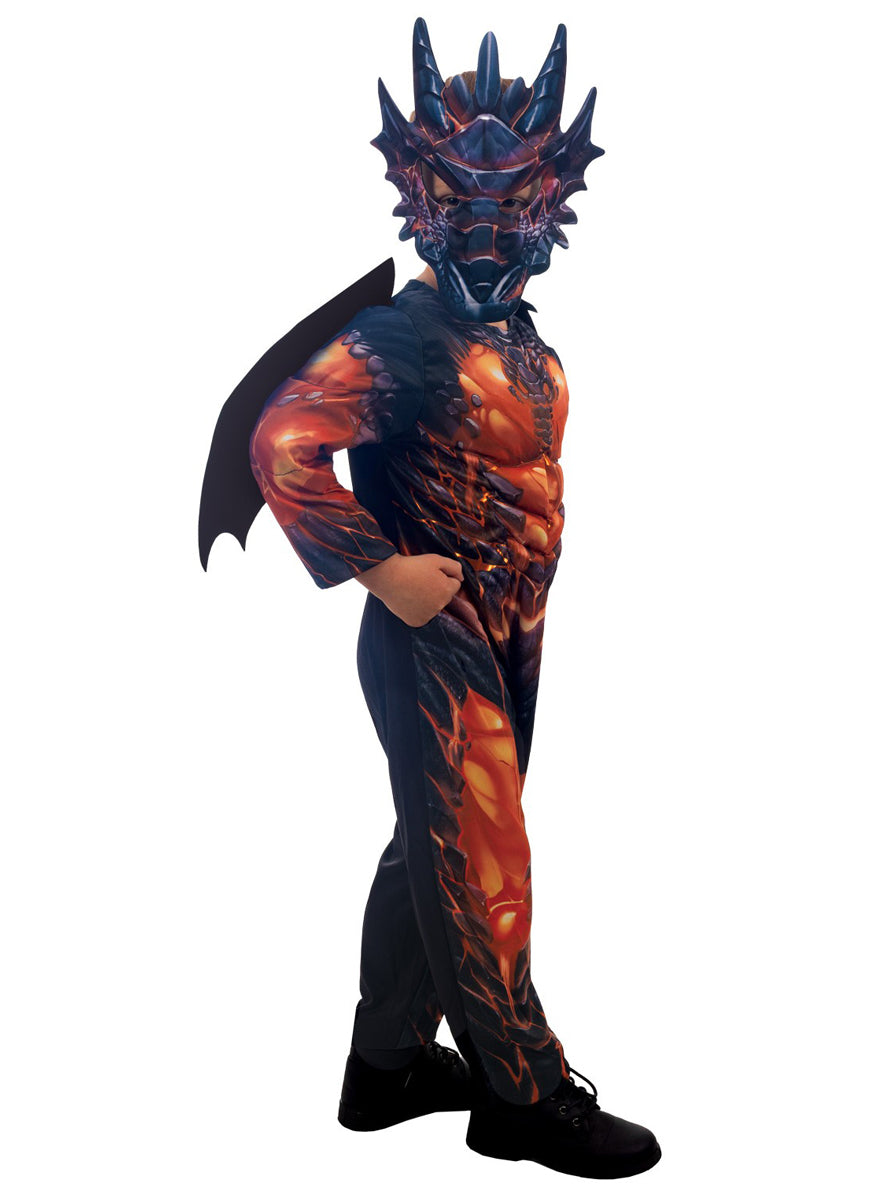 Orange Dragon Teen Boys Halloween Costume - Main Image