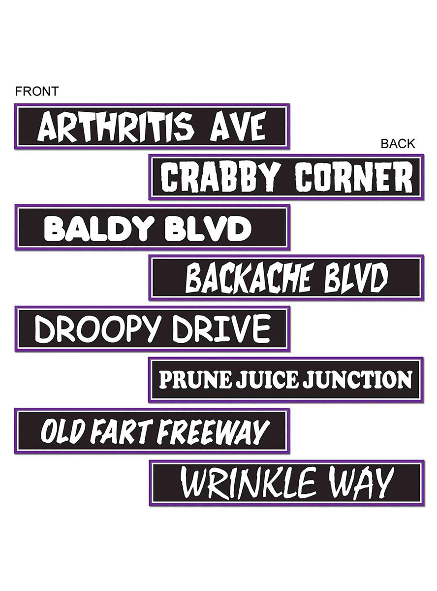 Over the Hill Sign Cut Outs - Main Image