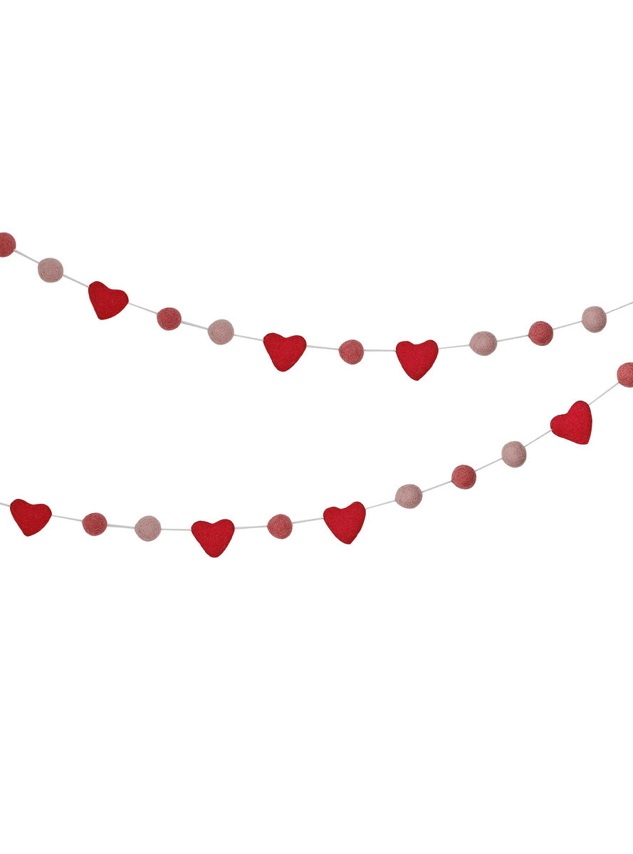 Parisian Love 150cm Long Heart Felt Garland - Main Image