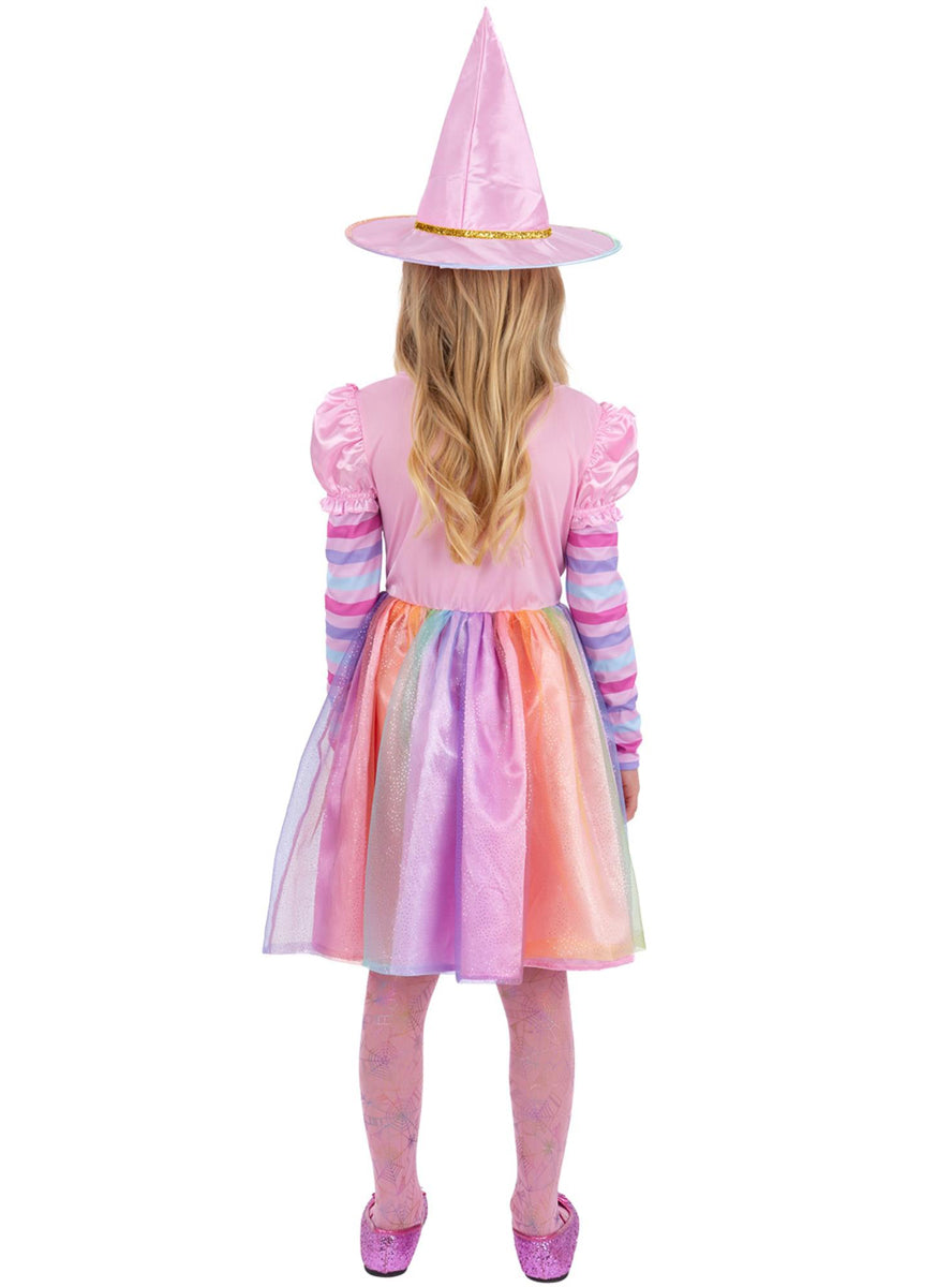 girls pretty halloween witch pastel costume - back image