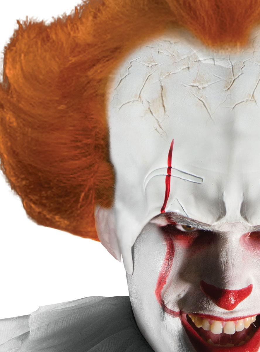 Pennywise Adults Latex Headpiece With Attached Wig - Close Image 1