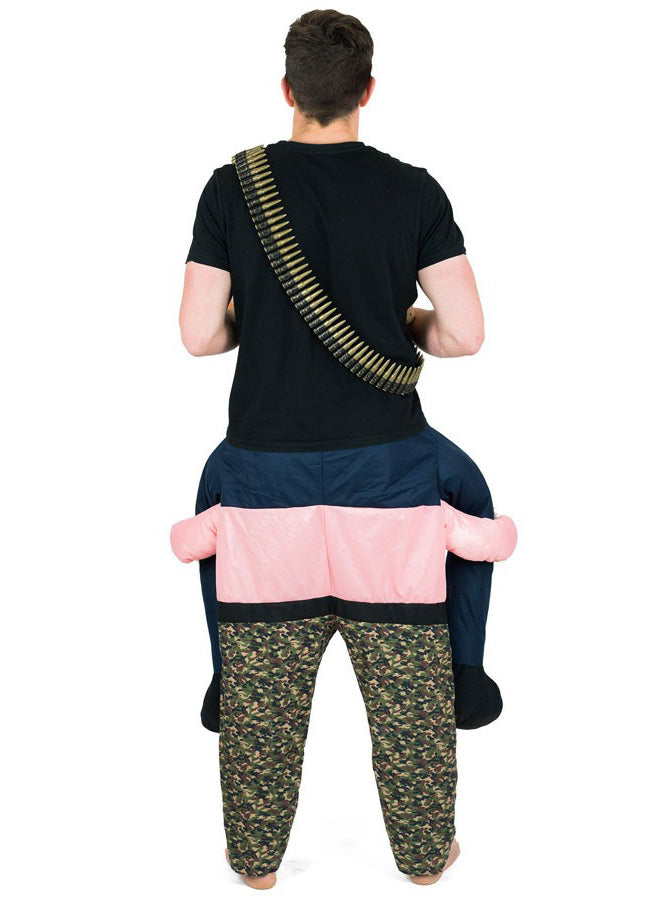 Piggyback Carry Me Putin Novelty Adults Costume - Back Image