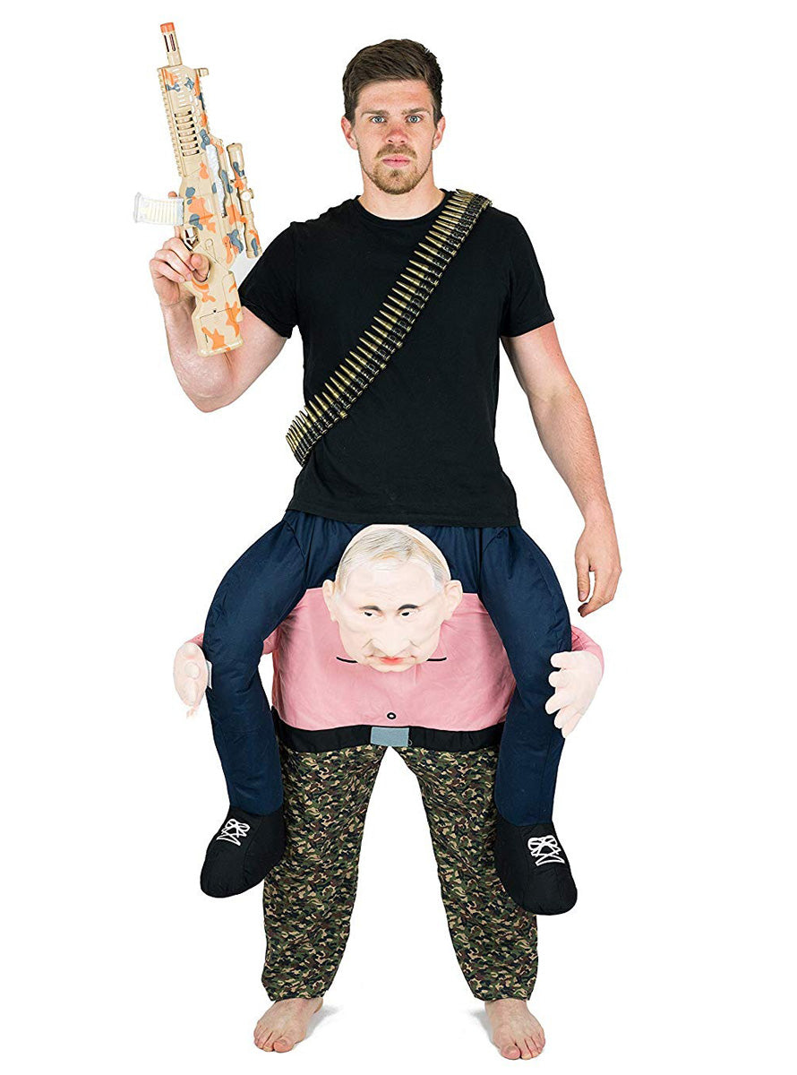 Piggyback Carry Me Putin Novelty Adults Costume - Main Image