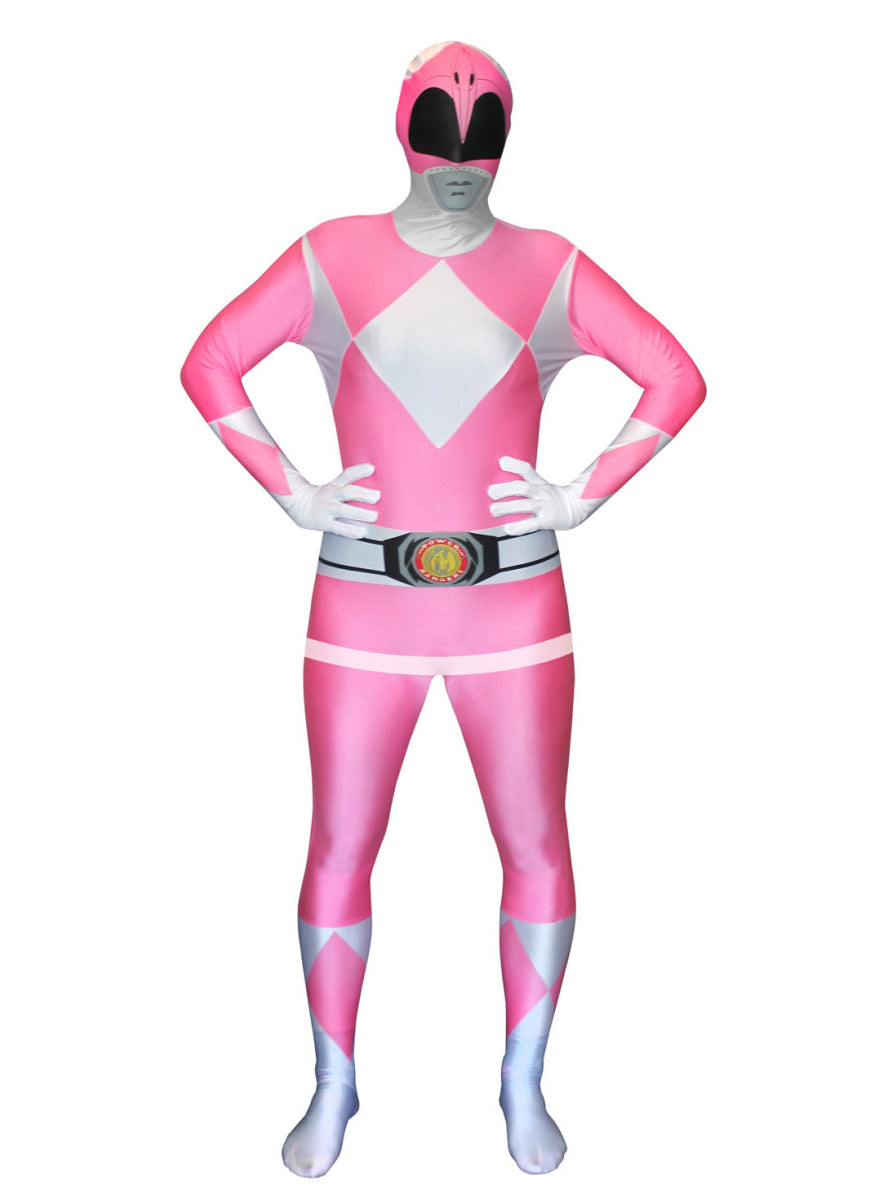 Pink Womens Power Ranger Morphsuit - Main Image