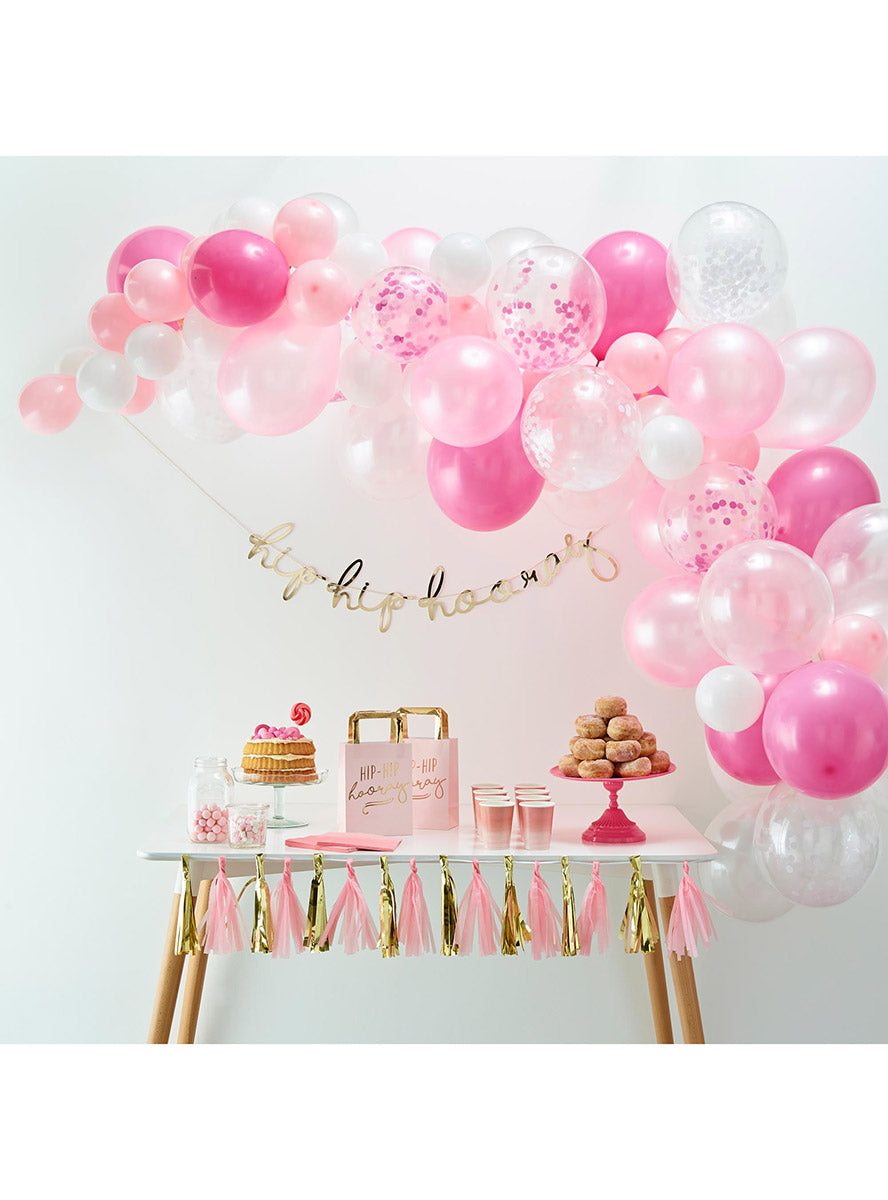 Balloon Arch Kit in Pink and White - Lifestyle Image