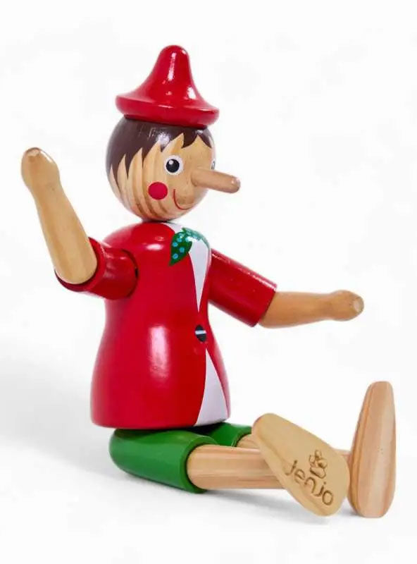 Pinocchio Kids Red Wooden Toy Puppet - Alternative Image 7