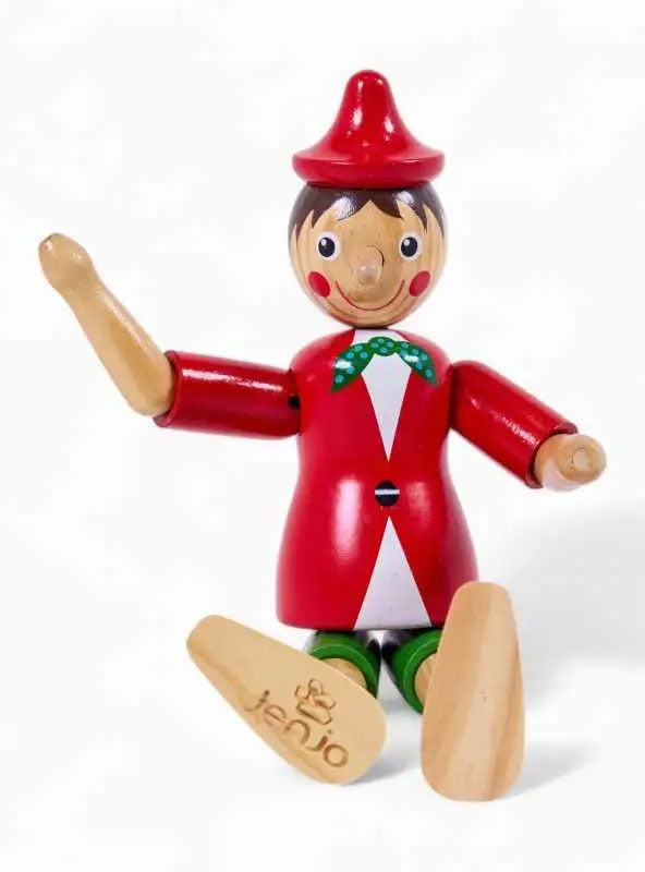 Pinocchio Kids Red Wooden Toy Puppet - Alternative Image 9