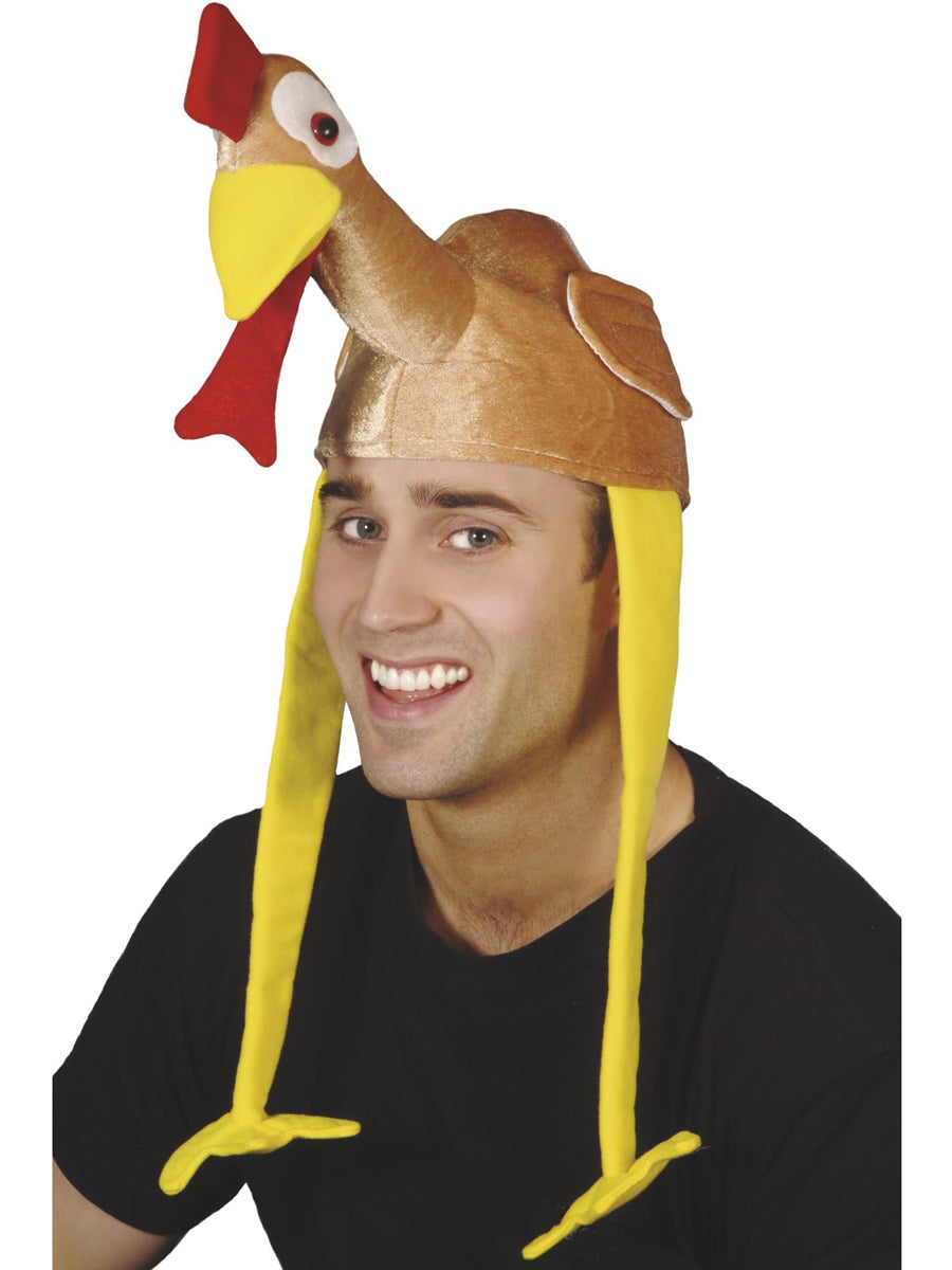 Novelty Adults Plush Turkey Hat - Main Image