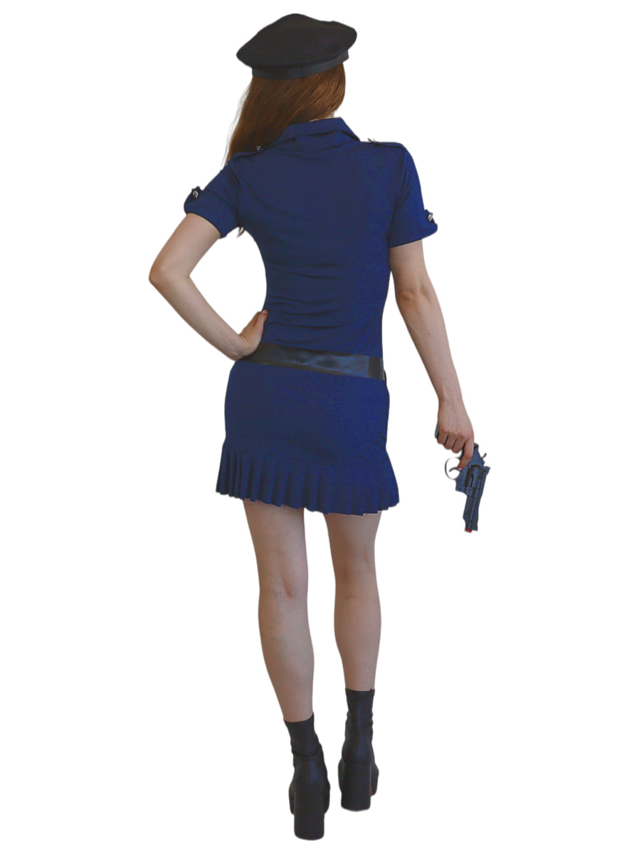 Cutie Cop Women's Sexy Fancy Dress Costume - Back Image