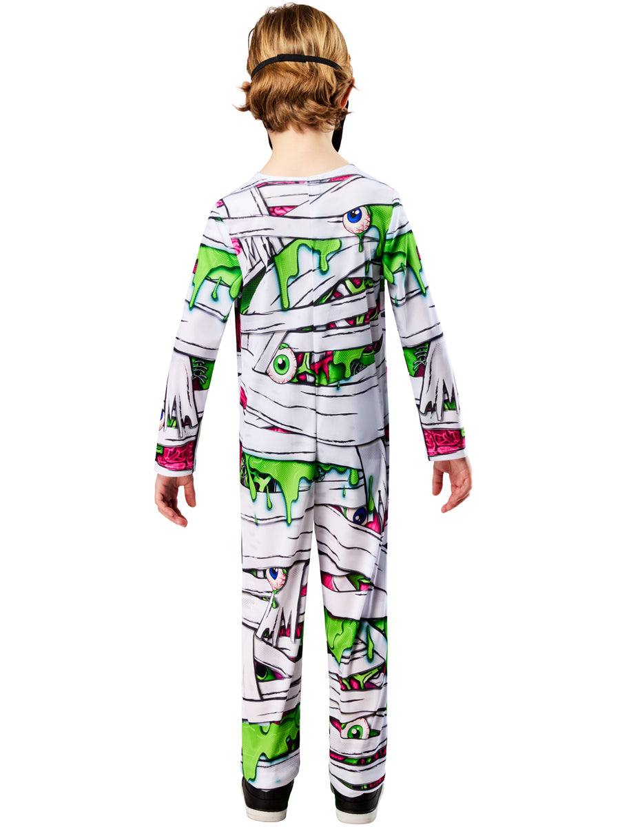 Halloween Pop Art Mummy Boys Costume - Back Image