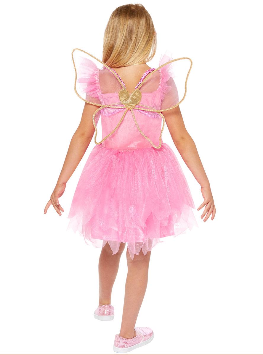 Pink Butterfly Fairy Girls Tutu Costume - Back IMage