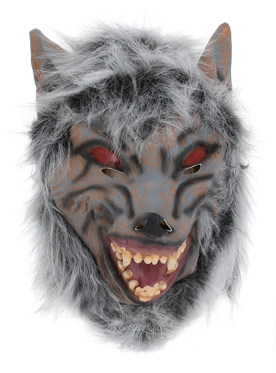 Mens Prowler Wolf Grey Halloween Costume Mask - Alternate Image