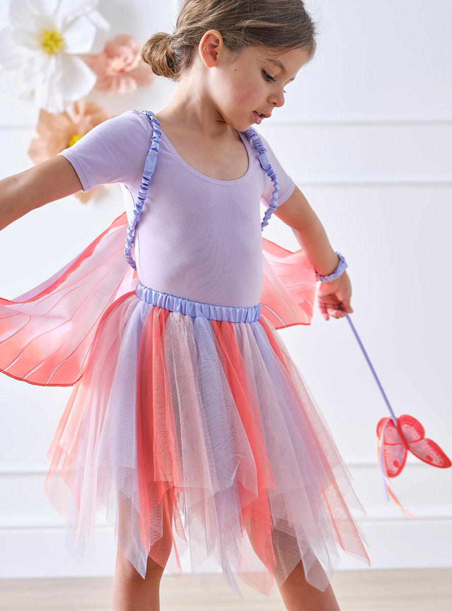 Purple And Red Deluxe Girls Costume Tutu - Main Image