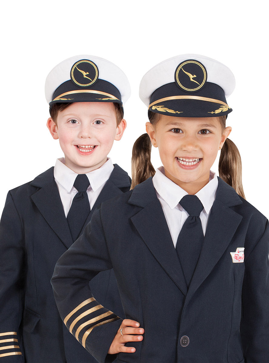 QANTAS Kids Pilot Captain Costume Hat - Main Image