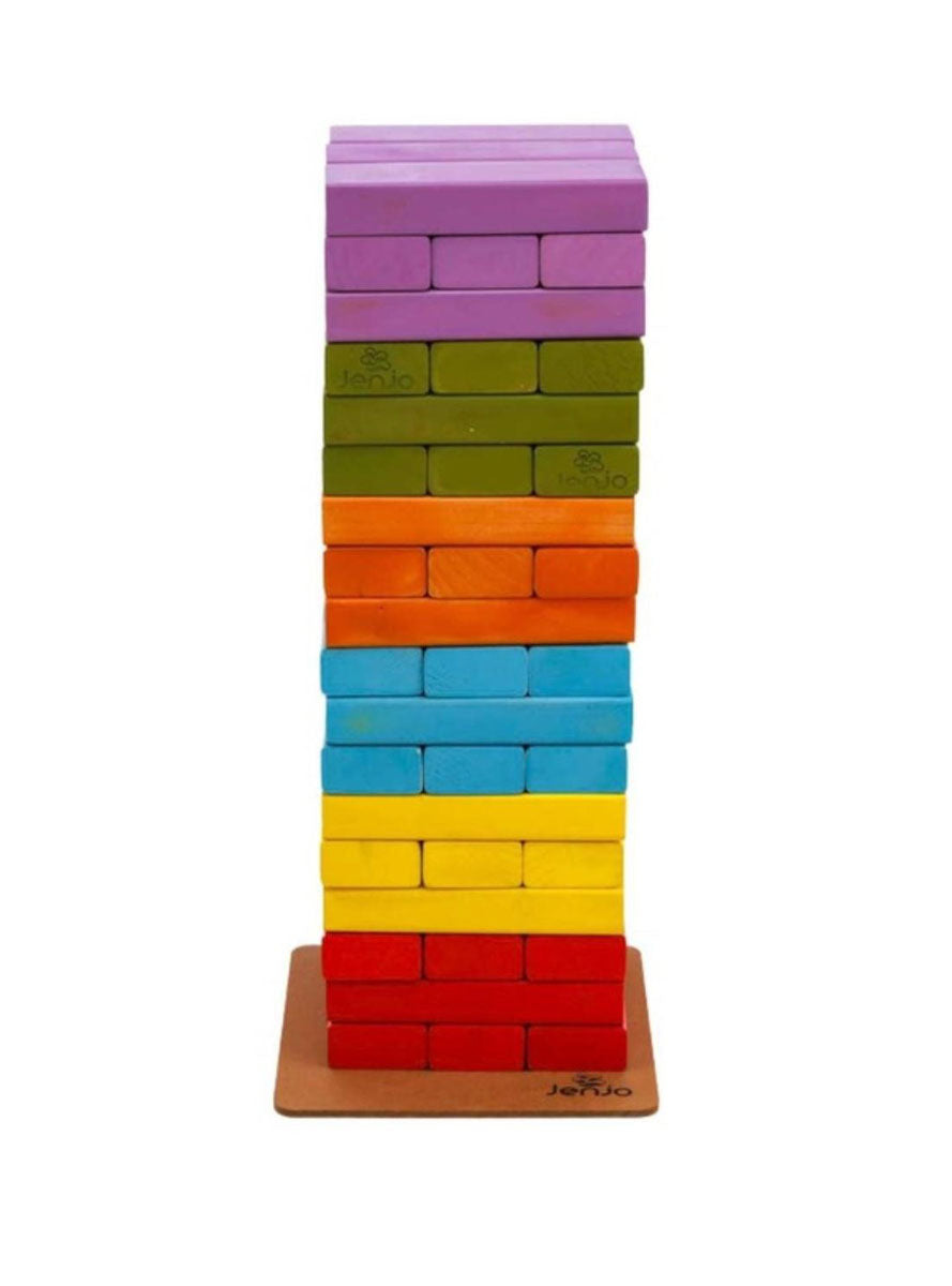 Rainbow Jenjo 54cm Wooden Block Game - Alternative Image 2