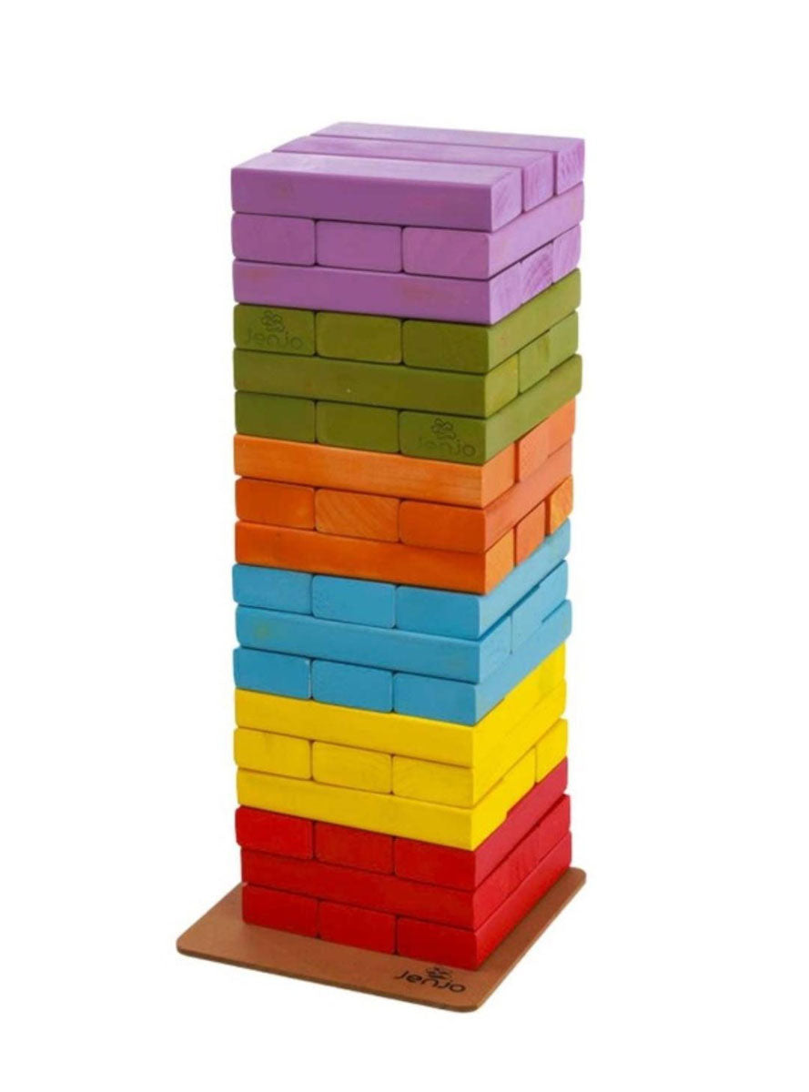 Rainbow Jenjo 54cm Wooden Block Game - Main Image