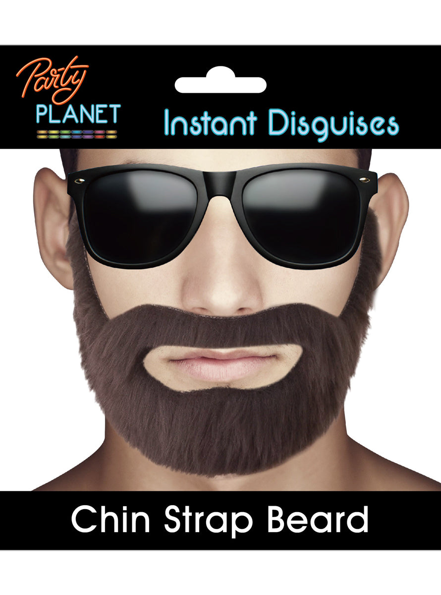 Image of Rapper Mens Brown Chin Strap Costume Beard